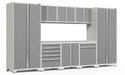 Pro Series 9 Piece Cabinet Set outdoor funiture New Age Pro Series 9 Piece Cabinet Set - Platinum Stainless Steel 