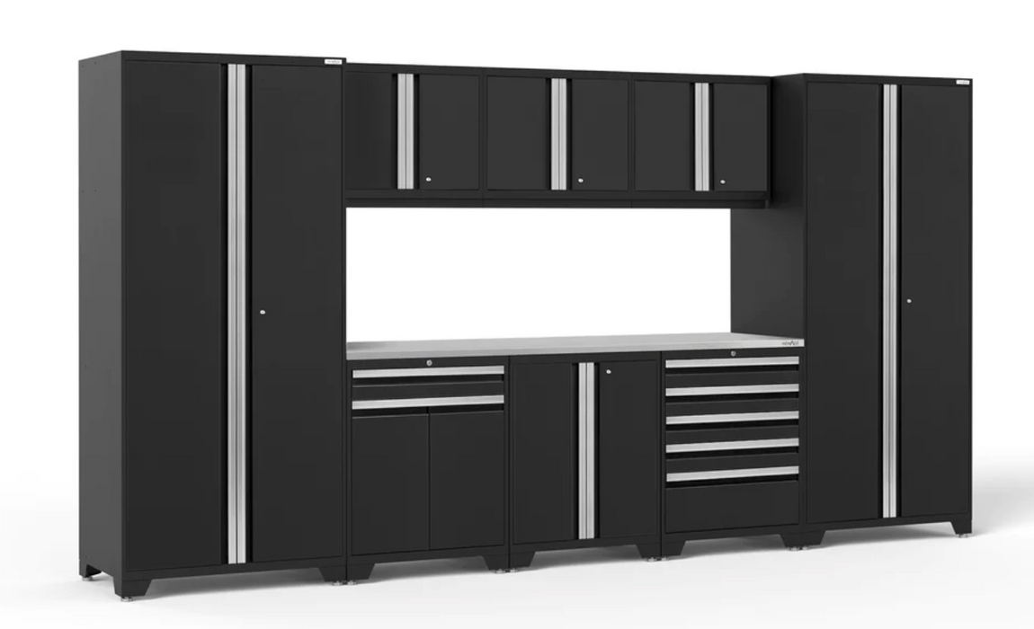 Pro Series 9 Piece Cabinet Set outdoor funiture New Age Pro Series 9 Piece Cabinet Set - Black Stainless Steel 