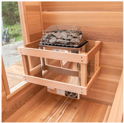 Dundalk Canadian Timber Luna White Cedar Outdoor Sauna | 2-4 People | Wood or Electric Heater  Dundalk Leisurecraft   
