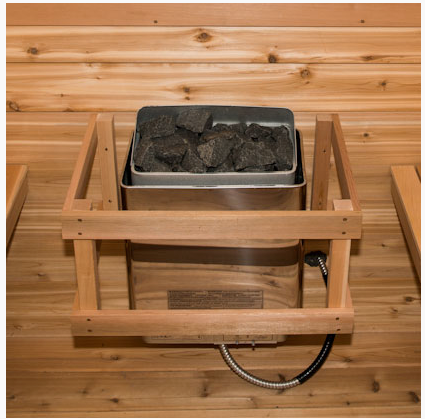 Dundalk Canadian Timber Luna White Cedar Outdoor Sauna | 2-4 People | Wood or Electric Heater  Dundalk Leisurecraft   