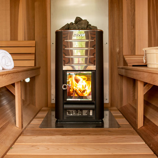 Dundalk 4 Person White Cedar Outdoor Sauna Harmony | 2-4 People | Wood or Electric Heater  Dundalk Leisurecraft   
