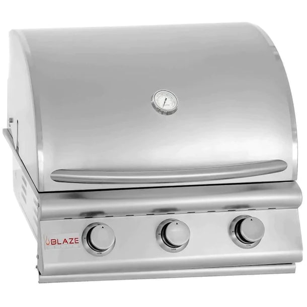 Tru Innovative 5ft Traditional Grill White Island + Blaze Grill (25”) + Double Door