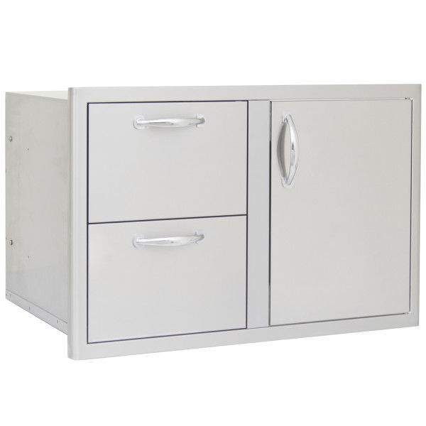 Blaze BLZ-DDC-R Access Door and Double Drawer Combo, 32-inch