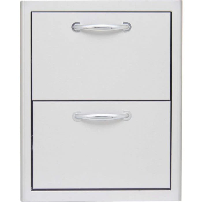 Tru Innovative 8' Kitchen Island - Blaze Grill - White Top/Grey Wall Complete Kitchen