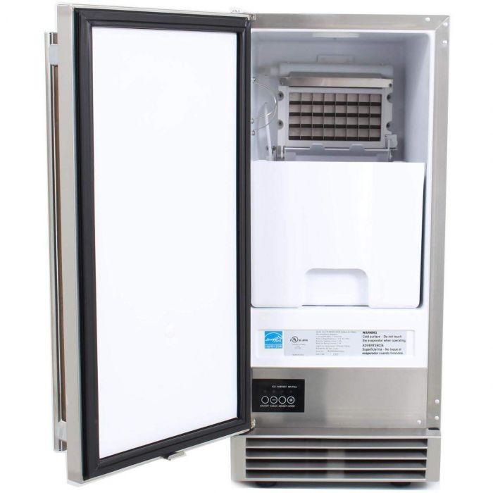 Blaze BLZ-ICEMKR-50GR Outdoor Ice Maker with Gravity Drain, 15-inches