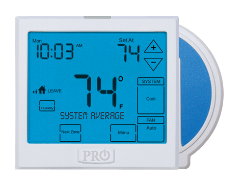 PROGRAMMABLE THERMOSTATS / PRO1 IAQ T955WH WIRELESS TOUCHSCREEN PROGRAMMABLE THERMOSTAT, 3H/2C