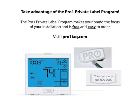 Pro1 T721 - Non-Programmable Thermostat, 2H/1C Heat Pump With 4 Square Inch Display