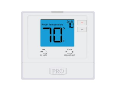 Pro1 T701 - Non-Programmable Thermostat, 1H/1C With 4 Square Inch Display