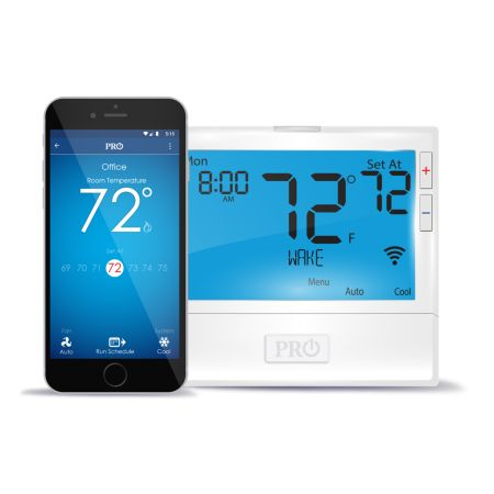 Pro1® T855ISH - 7 Day Or Non-Programmable Universal WiFi Thermostat, 2H/2C, 8" Display