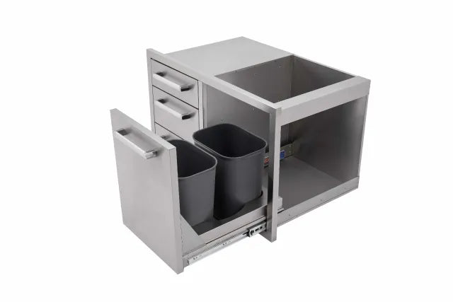 Whistler Triple Drawer & Trash Can Combo