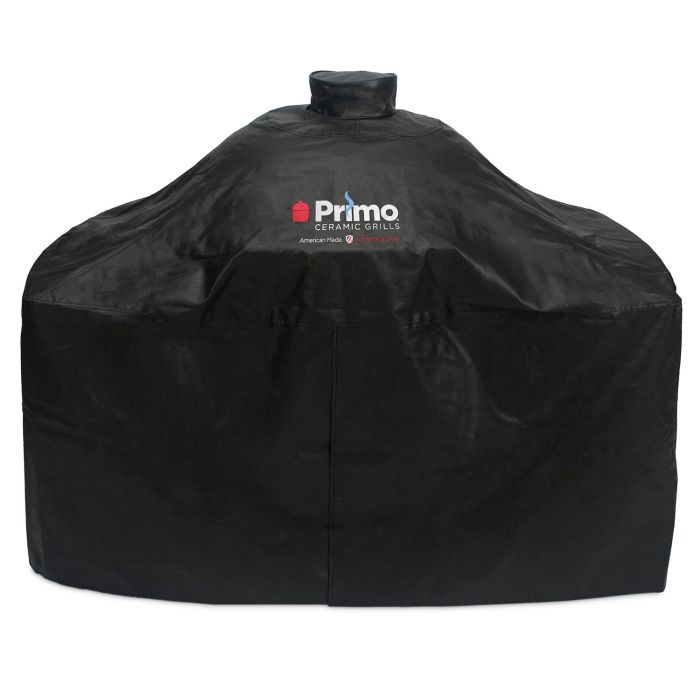 Primo Vinyl Cover for Oval XL 400 & Oval LG 300 on Cart with Island Top