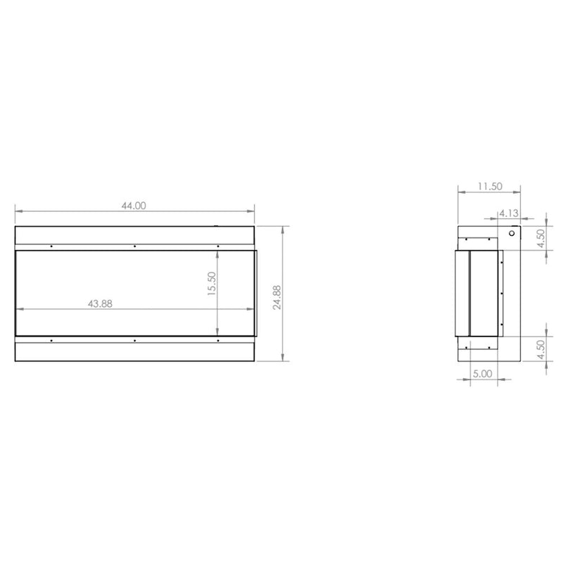 Modern Flames LPM-4416 Landscape Pro Multi Three-Sided Wall Mount/Built-In Electric Fireplace