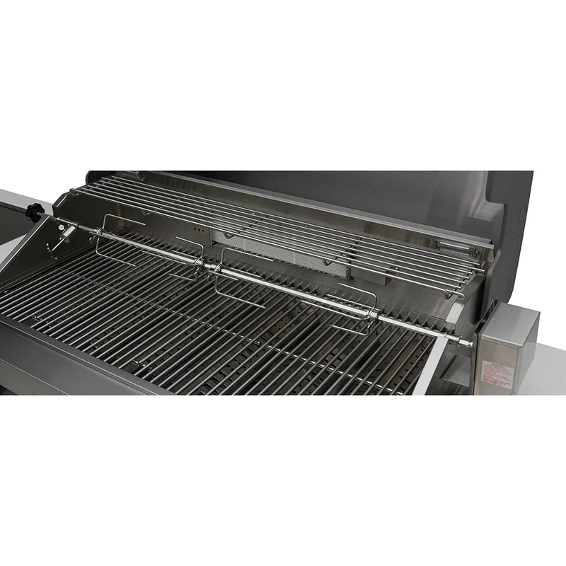 Mont Alpi 805 Deluxe BBQ Grill Island with 90 Degree Corner, Kegerator & Fridge Cabinet - MAi805-D90KEGFC