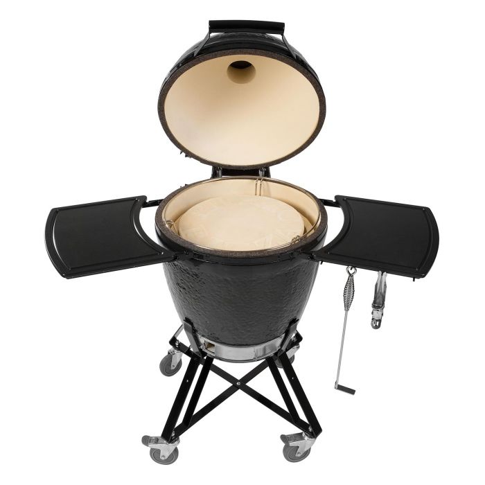 Primo CRC Round Ceramic Charcoal All-In-One Kamado Grill Head on Wheeled Cradle