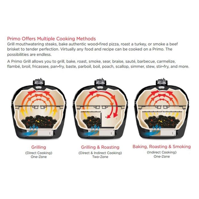 Primo CXLHJ Jack Daniel's Edition Extra Large Oval Ceramic Charcoal Kamado Grill Head