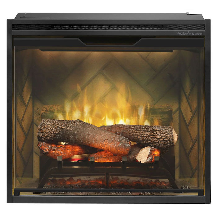 Dimplex RBF24DLX Revillusion Electric Fireplace with Herringbone Backer, 24-Inches