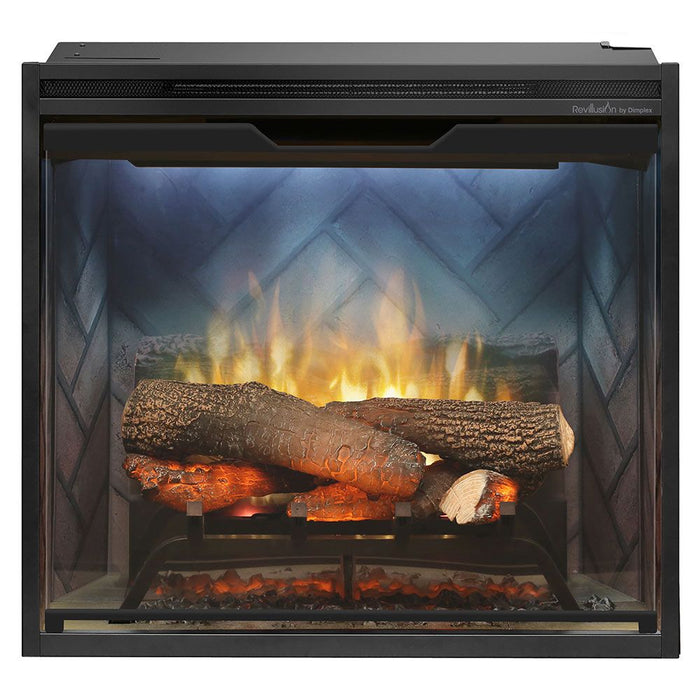 Dimplex RBF24DLX Revillusion Electric Fireplace with Herringbone Backer, 24-Inches