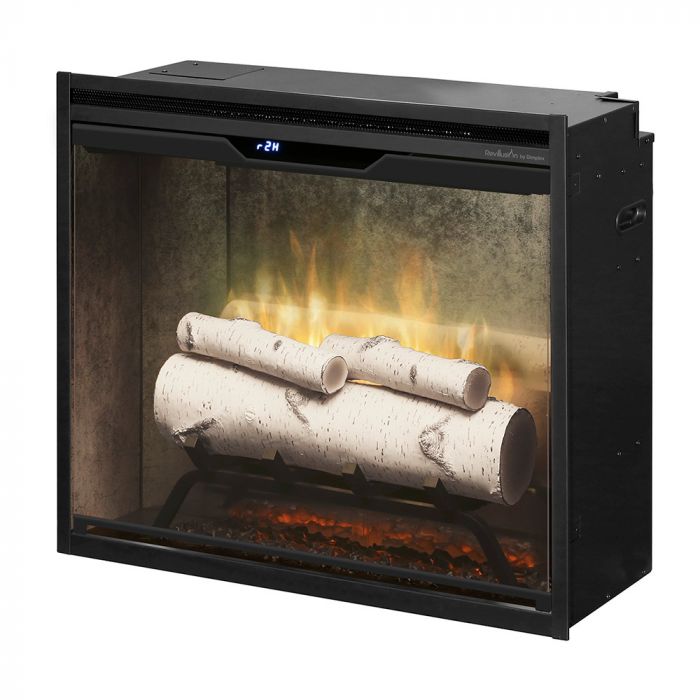 Dimplex RBF24DLXWC Revillusion Electric Fireplace with Weathered Concrete Backer, 24-Inches