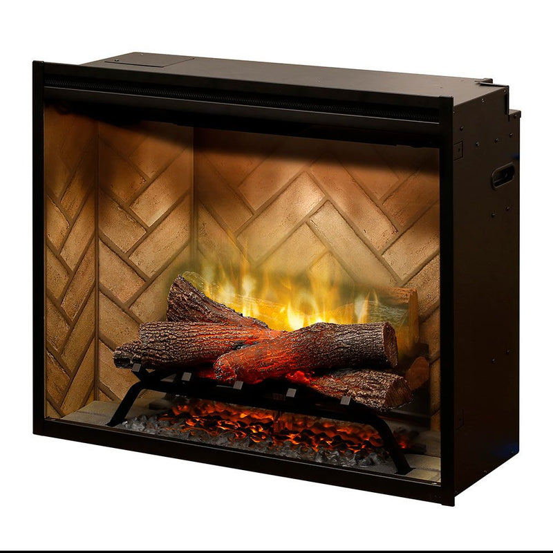 Dimplex RBF30 Revillusion Electric Fireplace with Herringbone Backer, 30-Inches