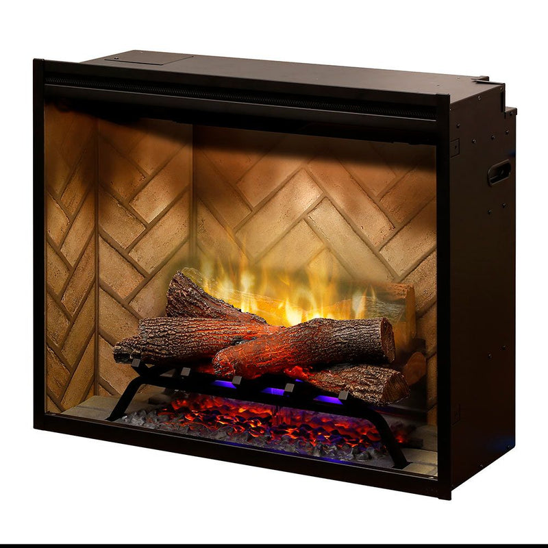 Dimplex RBF30 Revillusion Electric Fireplace with Herringbone Backer, 30-Inches