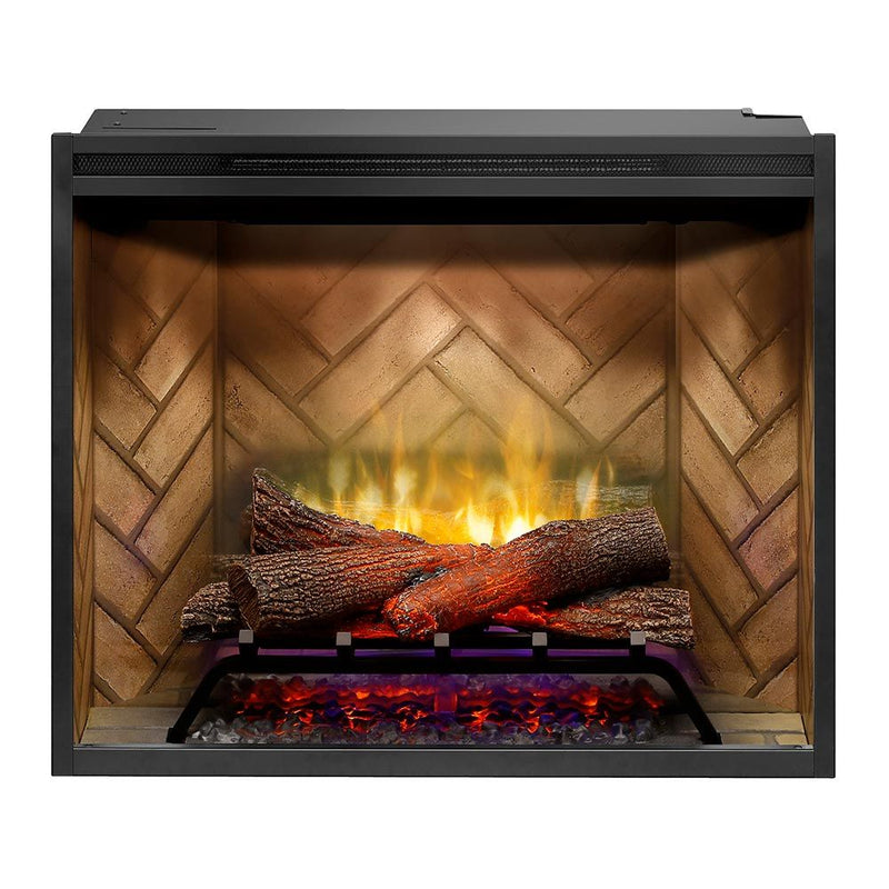 Dimplex RBF30 Revillusion Electric Fireplace with Herringbone Backer, 30-Inches