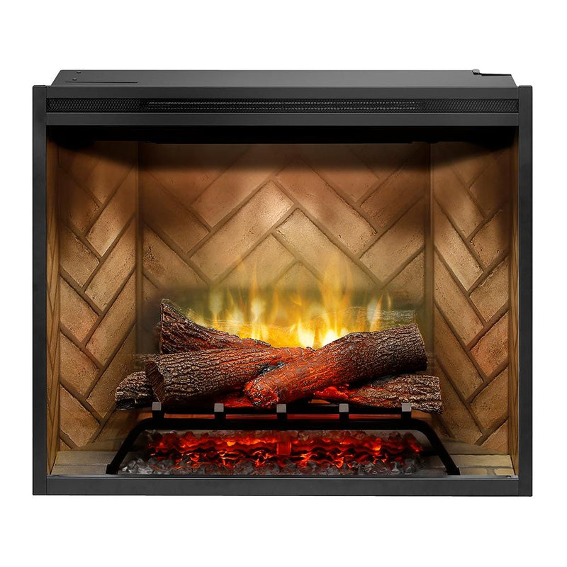 Dimplex RBF30 Revillusion Electric Fireplace with Herringbone Backer, 30-Inches