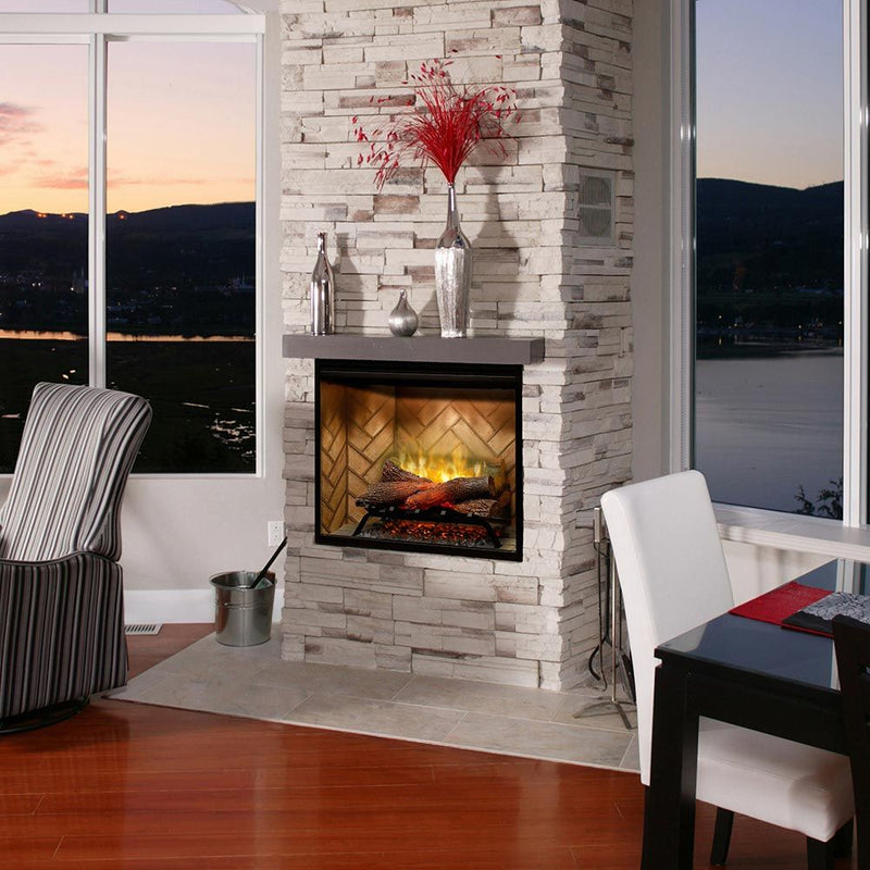 Dimplex RBF30 Revillusion Electric Fireplace with Herringbone Backer, 30-Inches