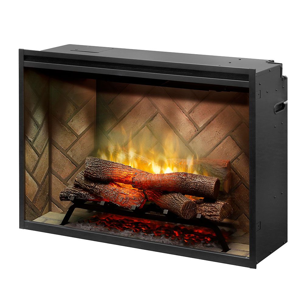 Dimplex RBF36 Revillusion Electric Fireplace with Herringbone Backer ...