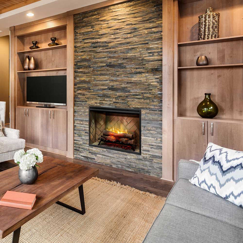 Dimplex RBF36 Revillusion Electric Fireplace with Herringbone Backer, 36-Inches