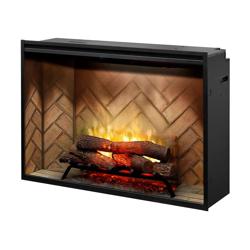 Dimplex RBF42 Revillusion Electric Fireplace with Herringbone Backer, 42-Inches