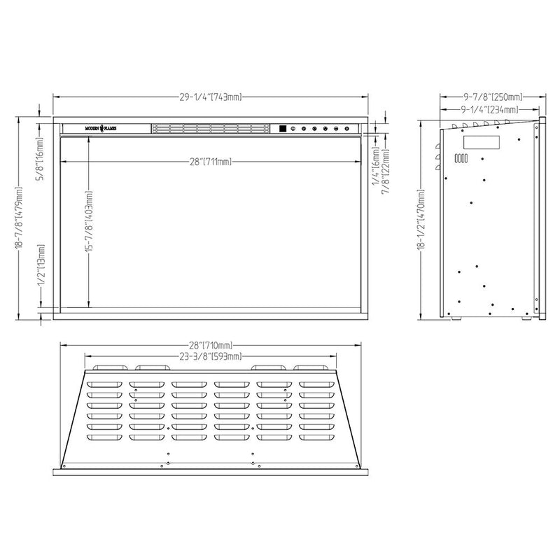 Modern Flames RS-2621 RedStone 26-Inch Built-In Electric Fireplace