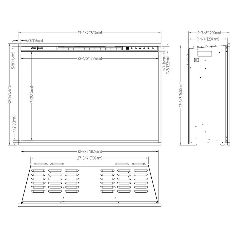 Modern Flames RS-3626 RedStone 36-Inch Built-In Electric Fireplace