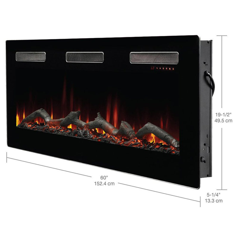 Dimplex SIL60 Sierra Series Wall Mount/Built-In Linear Electric Fireplace, 60-Inch