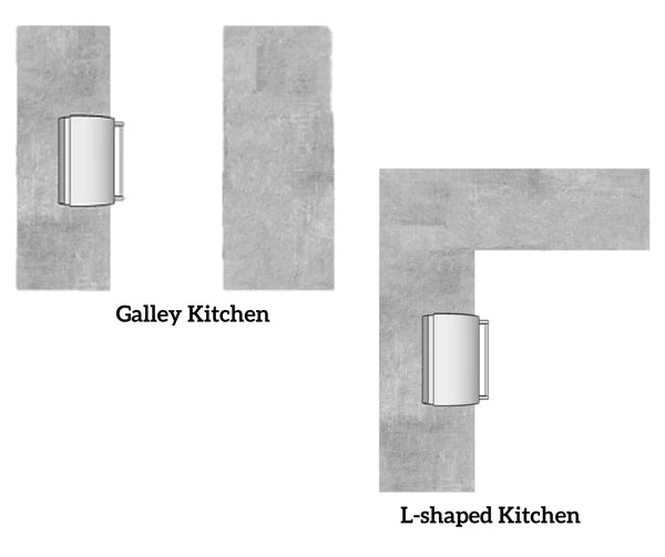 TRU Innovative 8ft L-Shaped Kitchen Island Complete Package - Blaze Grill - White Top/Grey Wall Complete Kitchen